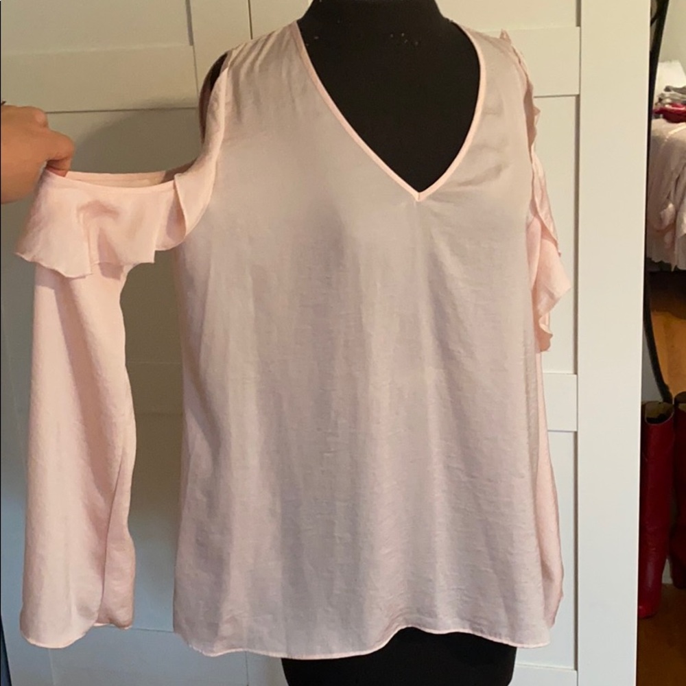 Pink Cold Shoulder long sleeve